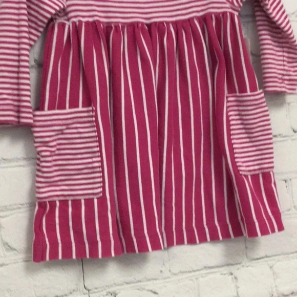 Hanna Andersson 12-18M Pink Stripe Long Sleeve Dress with pockets - Picture 3 of 5